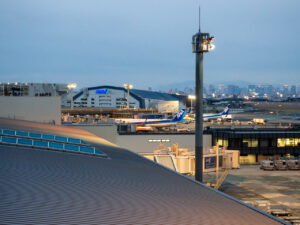 伊丹空港の展望デッキからの眺め